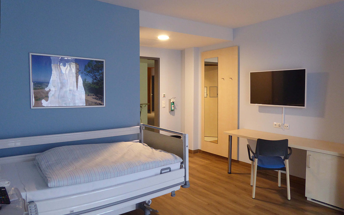 Blick in ein Zimmer des Erweiterungsneubaus
